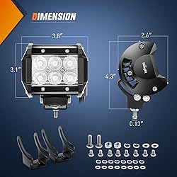 Nilight 4" Led Light Pod Blue Spot Driving Fog