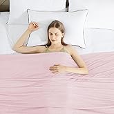 HYLEORY Cooling Blankets for Hot Sleepers, Cool Summer Blanket Keep Body Cool for Night Sweats Double Sided Lightweight Breathable Blanket for Bed Couch Sofa, King (108"x90"), Pink