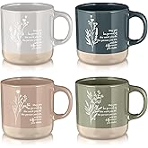 Didaey 4 Pcs Employee Appreciation Gift Bulk Ceramic Coffee Mug Thank You Mugs 12.85 oz for Social Worker Volunteer Coworker Staff Teacher Nurse Assistant Boss Office Gift for Group Team Work Supplies