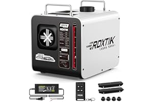 RDXTIK 8L Diesel Heater, 8KW 12V/24V/110V/240V All in One Diesel Heater with LCD Switch, Remote Control, Muffler for Truck, RV, Home, Car, Campers, Boat, White
