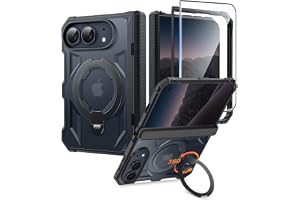 FNTCASE for iPhone Duo Case with 360 Spin Magnetic Stand, Hinge Protection