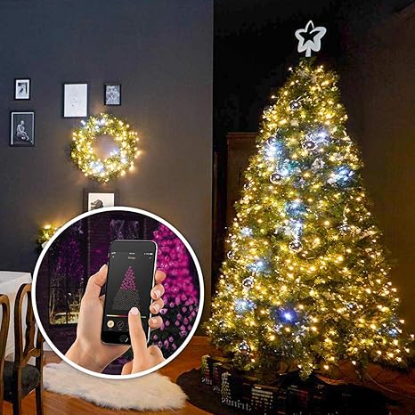 Immagini Natale Per Smartphone.Twinkly 2019 Ghirlanda Luminosa Connessa Per Albero Di Natale Generazione Ii Controllabile Tramite Smartphone Per Effetti