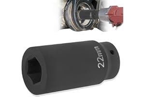 Sunluway 22mm Harmonic Balancer Socket Tool for Toyota Lexus Dodge Jeep and Ford, Deep Counter-weighted Socket, 3 Times Momen