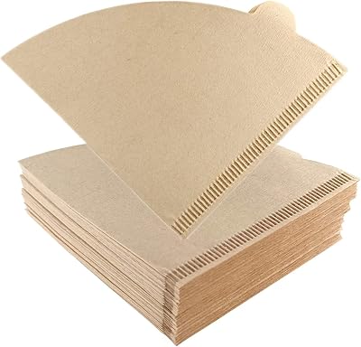 ZHIYE 100Pcs Coffee Filter 01 Cone Unbleached Paper for Dripper Pour Over