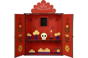 Yalikop Day of The Dead Altar Dia De Los Muertos Ofrenda Box Remembrance Picture Frame Wooden Kit Day of The Dead Altar for Ofrenda Supplies
