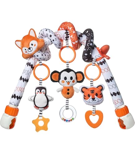 KALOO - Chaîne d'activités Bébé - Idéal Poussette, Lit, Cosy - Longueur 40cm - Arche D'activités Lapinoo pour Bébé avec Hochet - Coloris Crème - Dès la Naissance - K218023 KALOO - Chaîne d'activités Bébé - Idéal Poussette, Lit, Cosy - Longueur 40cm - Arche D'activités Lapinoo pour Bébé avec Hochet - Coloris Crème - Dès la Naissance - K218023