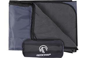 REDCAMP Large Waterproof Stadium Blanket for Outdoor Sports, Soft Warm Fleece Camping Blanket Windproof for Cold Weather, 79"x 59"Grey