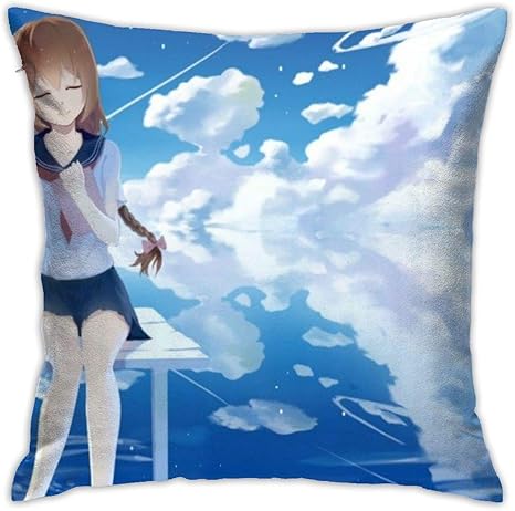 Amazon Co Jp アニメの女の子 クッションカバー 綿麻 抱き枕 ソファ背当て 装飾枕カバー 座布団カバー 車やソファー 背当てクッション用 45 45cm ホーム キッチン