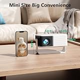Yoton Y3 Mini Projector 2026 720P Auto Keystone 360° Rotating Portable Black view 2