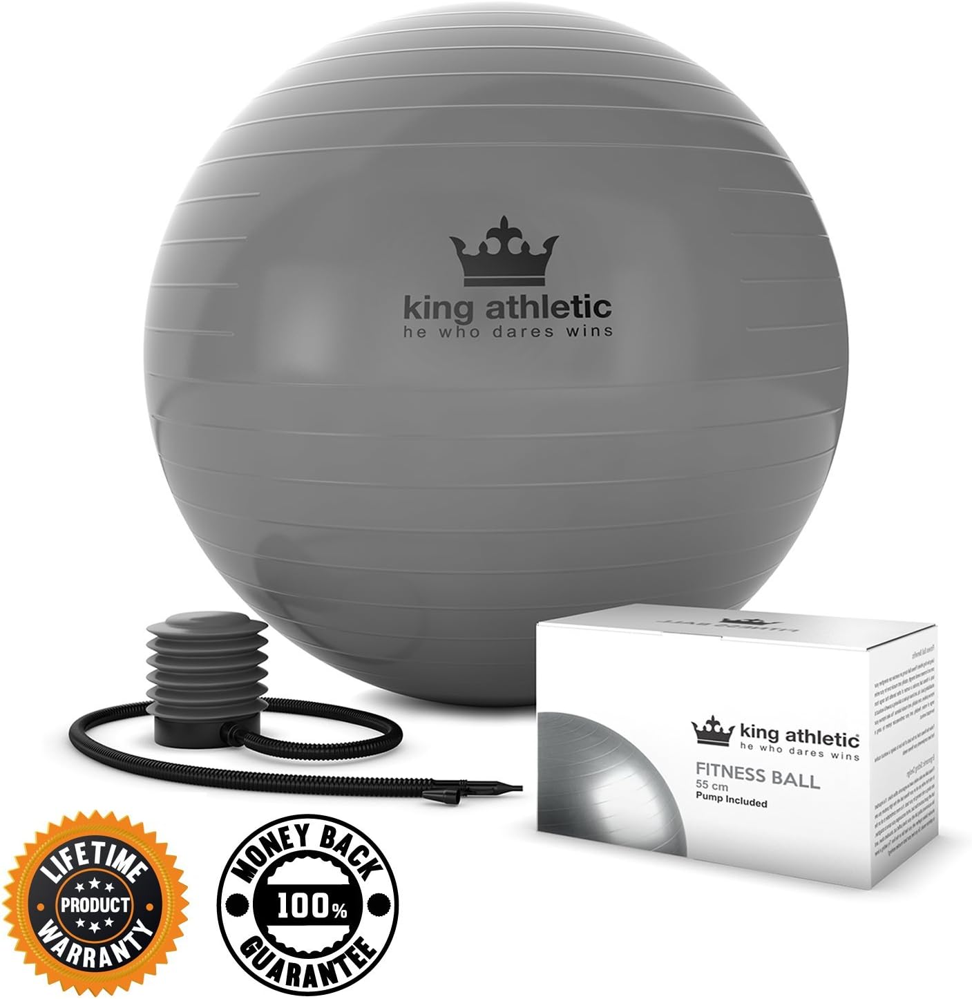 Yoga Gym Ball :: New Stability Balance Swiss Exercise Balls :: Because You Need the Best Quality Anti Burst Rubber :: Fitness Birthing Ball Chair Comes in 65 cm & 55cm Size :: Includes 2 FREE Instructional eBooks :: Instant Lifetime Product Warranty