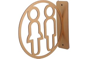 CALLARON Acrylic Double-Sided Men’s and Women’s Toilet Sign Gold Bathroom Restroom Wall Mount Indicator
