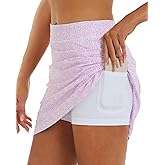 Stelle Women's Athletic Skorts 17" Golf Skirts Inner Shorts Tennis Skort with 2 Pockets Running Sports Pickleball Skirt