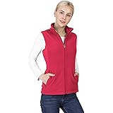 Outdoor Ventures Women's Polar Fleece Zip Vest Outerwear with Pockets,Warm Sleeveless Coat Vest for Fall & Winter