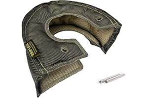 BSTFLEX Carbon Fiber T4 Turbo Blanket Heat Shield charger Cover Wrap for T4 GT40 GT42 GT45 With Locking Springs,Cover Carbon Turbo Charger Cover Heat Shield Barrier Fiber Turbo Blanket Turbocharger