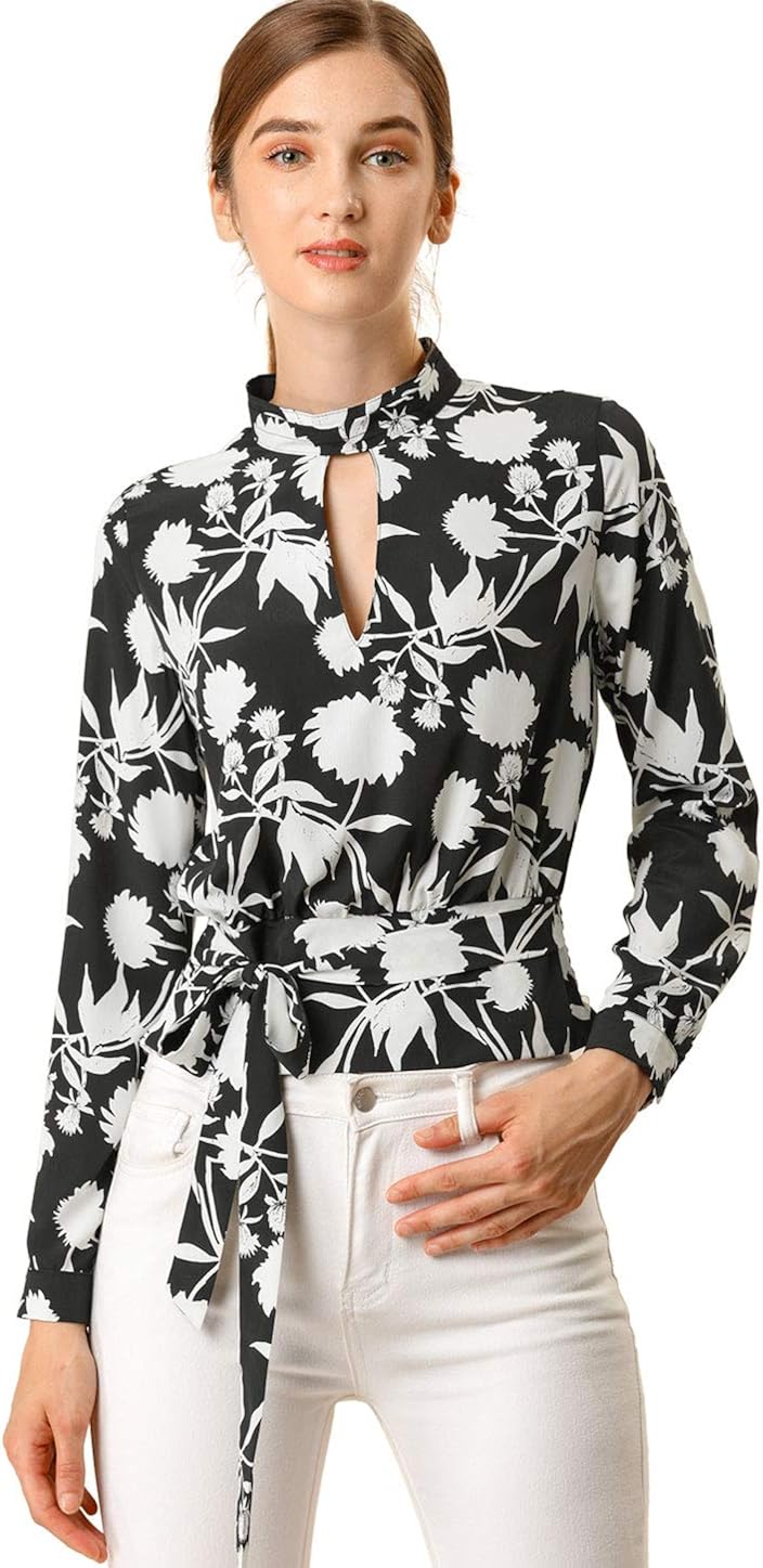 white keyhole blouse with collar