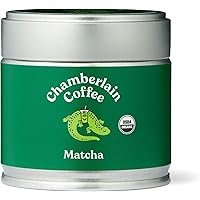 Chamberlain Coffee 100% Organic Matcha Japanese Green Tea Powder, Vegan, Gluten-Free 1oz tin