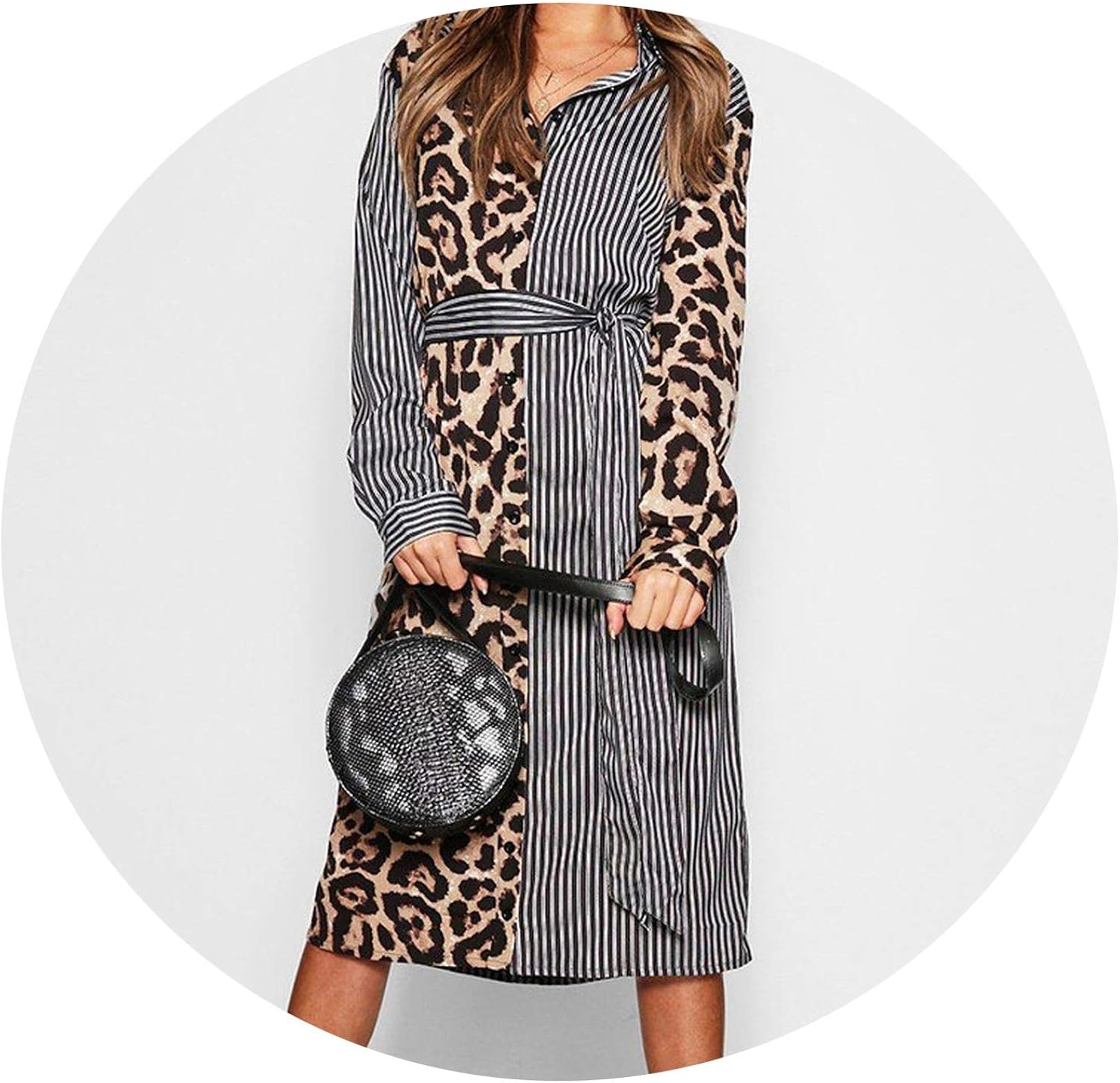 striped office dress