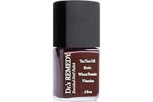 DR.'S REMEDY Dr’s Remedy Enriched Nail Polish: Non Toxic, All Natural, and Organic - Doctor Formulated: Strengthens, Restores, Heals, and Protects '24-Free' - DESIRE Dark Brown
