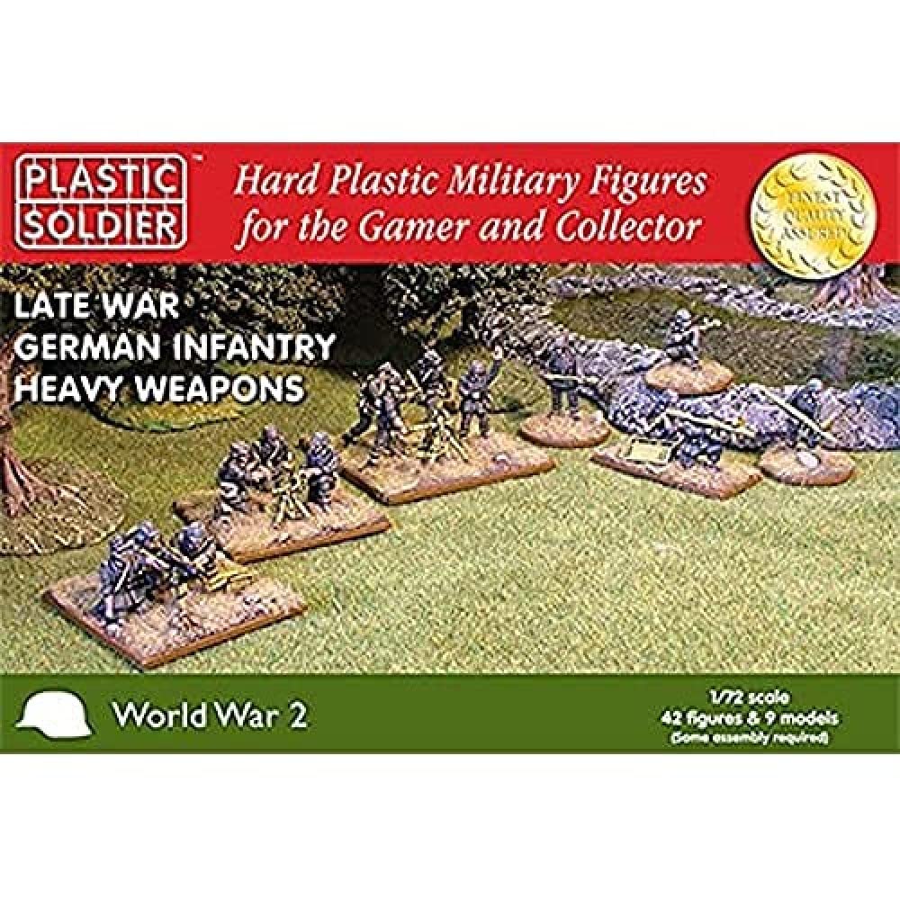 Plastic Soldier Late War German Heavy Weapons 1/72nd Miniature, Multicolor