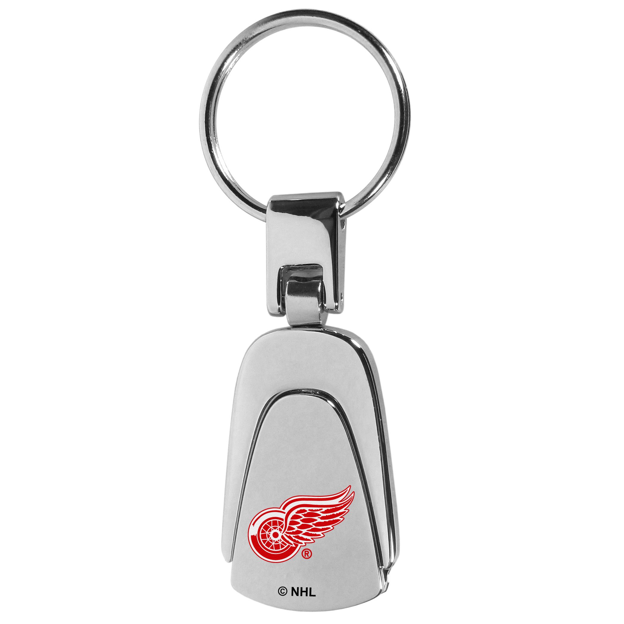 Siskiyou NHL Detroit Red Wings Unisex SportsSteel Teardop Key Chain, Metal, One Size