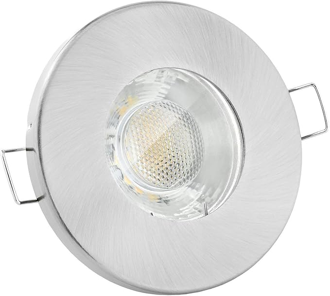 Linovum Feuchtraum Led Einbaustrahler 3w Flach Ip65 Geburstet Mit Wasserschutz Fur Bad Dusche Oder Aussen Warmweiss 2700k Amazon De Beleuchtung