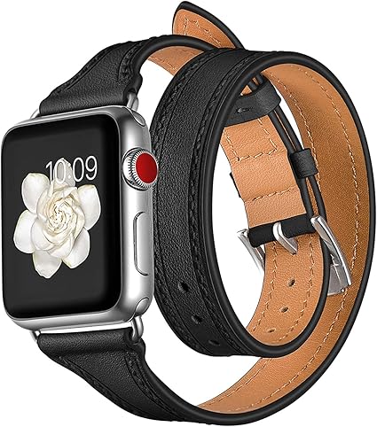 Amazon コンパチブル Apple Watch バンド アップルウォッチ ベルト柔らかい 本革 38 40mm対応 二重巻き細い帯 女性向け 交換用ベルト おしゃれ 高級感 レザー製 Apple Watch Se Iwatch Series 6 5 4 3 2 1 アップルウォッチに適用 ブラウン 38 40mm スマートウォッチ