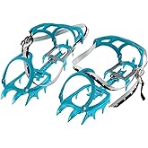 BRS-S3 Ultralight 14 Teeth Aluminium Alloy Bundled Crampons Ice Gripper Outdoor Ice Climbing Kits Crampons for Footwear (Blue)