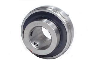 Peer Bearing UC207-22 UC200 Series Insert Bearing, Relubricable, Set Screw Locking Collar, Single Lip Seal, 1-3/8" Bore, 19 mm Wide Inner Ring, 42.9 mm Spherical Outer Ring, 72 mm Outer Diameter