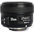 YONGNUO YN35MM F2 Auto Focus Lens Wide Angle Fixed Prime Lens Compatible with Nikon DSLR Cameras