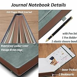 ZXHQ A4 360 Pages Lined Journaling Notebooks with