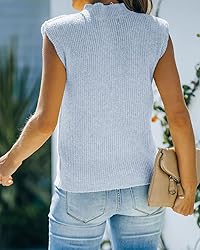 Amarmia Women's Mock Neck Knit Sweater Vest