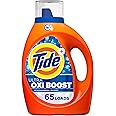 Tide Ultra Oxi Boost Liquid Laundry Detergent, 92 fl oz, 65 Loads, Advanced Stain Remover, Laundry Detergent Liquid with Extra Oxi Power