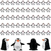 Pinsit 100 PCS Miniature Penguin Figurines, Mini Penguin Figurines, Resin Cute Penguin Cake Topper for Fairy Garden Micro Landscape Birthday Decor Party Supplies School Project Winter Christmas