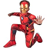 MARVEL Boys Deluxe Iron Man Costume, Kids Tony Stark Superhero Halloween Costume, Child - Officially Licensed