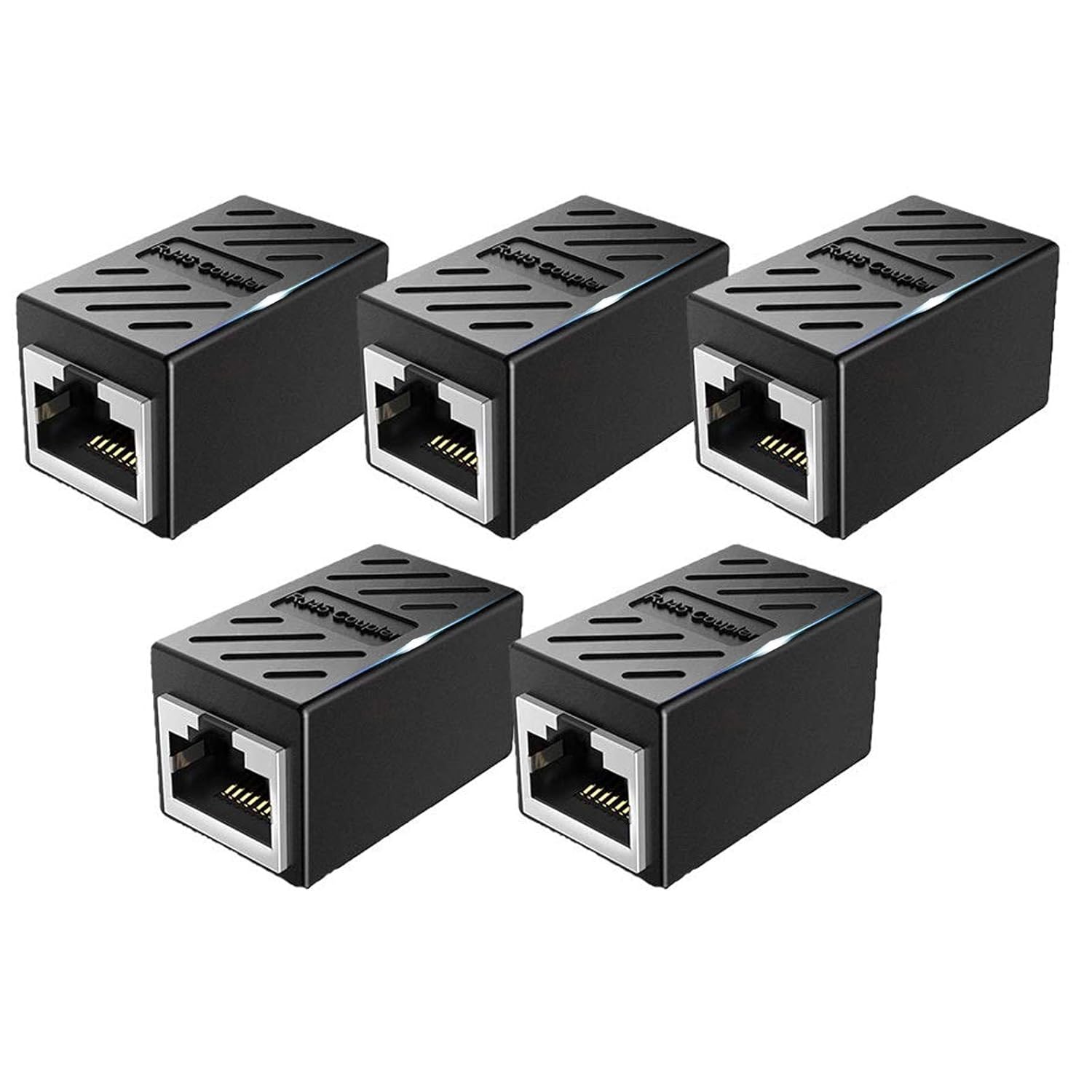 Rj45 Cat 6 Frienda 5 Stück Rj45 Koppler, Ethernet Verlängerungsadapter Rj45 Kupplung Cat 7