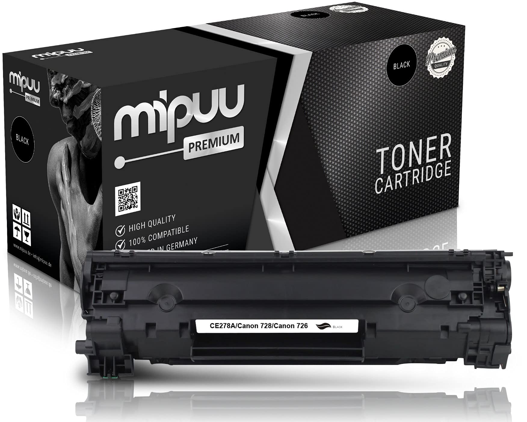 Mipuu Toner Cartridge Compatible with HP 78A CE278A (Black, 3000 Pages) for HP Laserjet P1606dn P1566 Pro M1536dnf MFP Professional P1606dn Laser-Printer