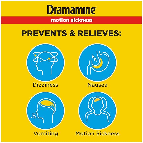 DRAMAMINE MOTION SICKNESS ORIGINAL, FOR NAUSEA RELIEF DURING TRAVEL, 12 COUNT, PACK OF 3