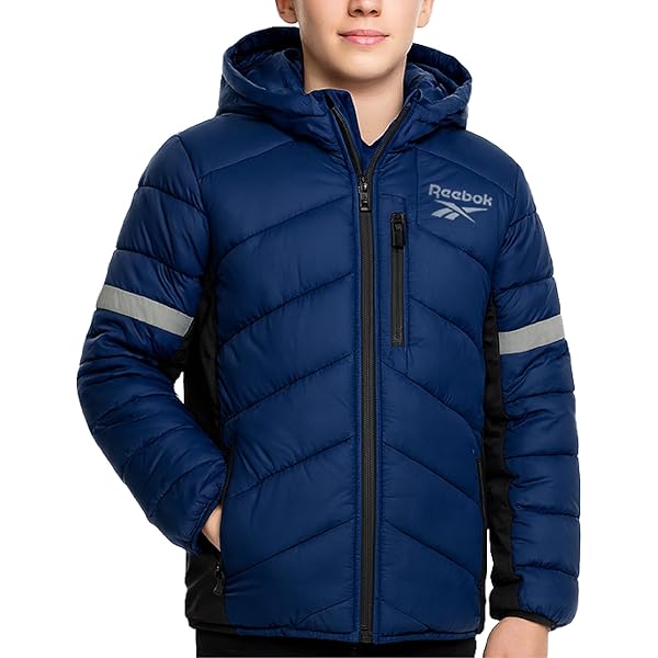 Amazon.com: Reebok Boys Winter Coat - Heavyweight Quilted Puffer