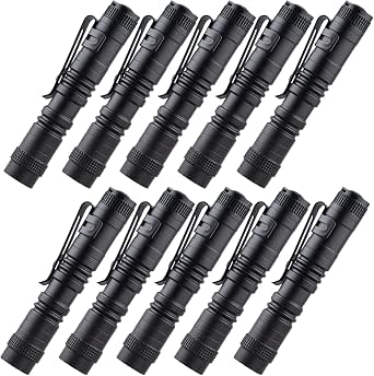 Beieverluck 10 Pack Mini LED Flashlights - Pocket Pen Lights, 200 Lumens, Clip, Tactical, Great For Gifts - View #3