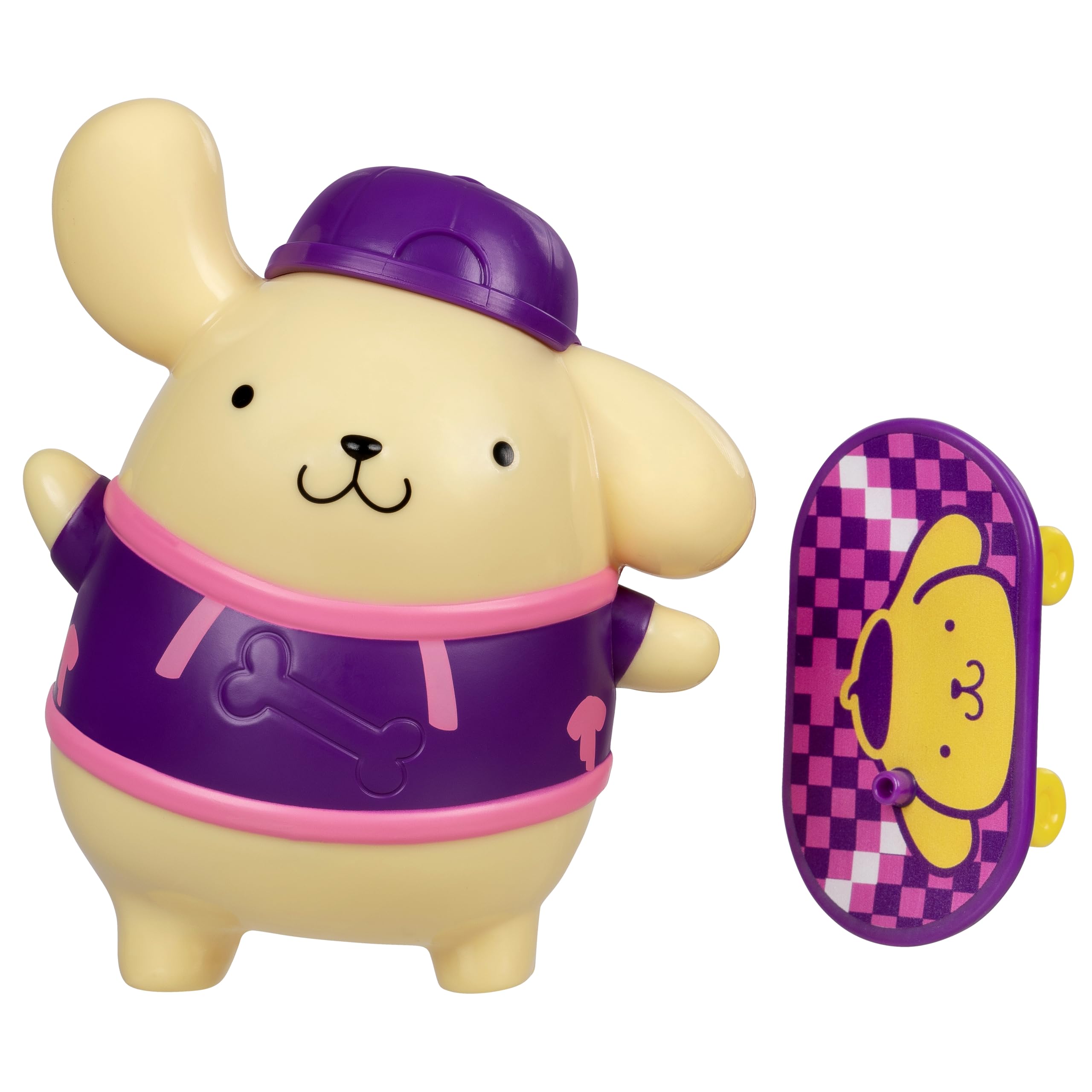 Jazwares Hello Kitty® and Friends - 4” Pompompurin™ Premier Figure with a Skateboard - Series 2 - Officially Licensed Sanrio Product from Ages 6+