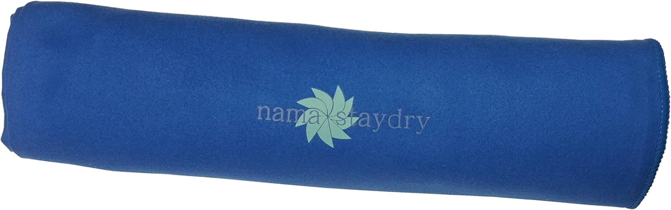 nama staydry Microfiber Anti-slip Hot Yoga Towel, Amazing Super Absorbent Yoga Towel 24" x 70" with Free Water Bottle "nama staydry" Decal (Blue)