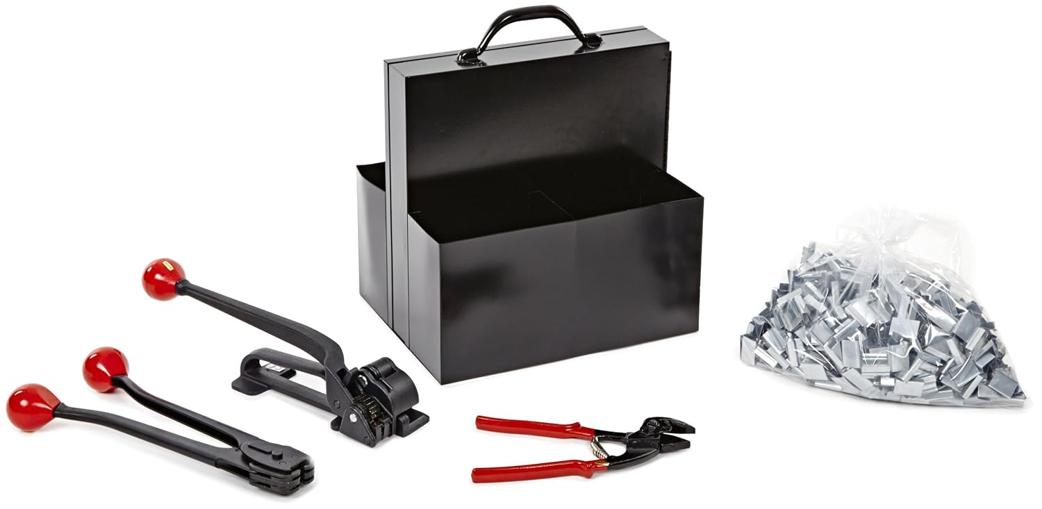 Nifty Products SSK68 505 Piece Portable Steel Strapping Kit, 200' Length x 3/4" Width Coil