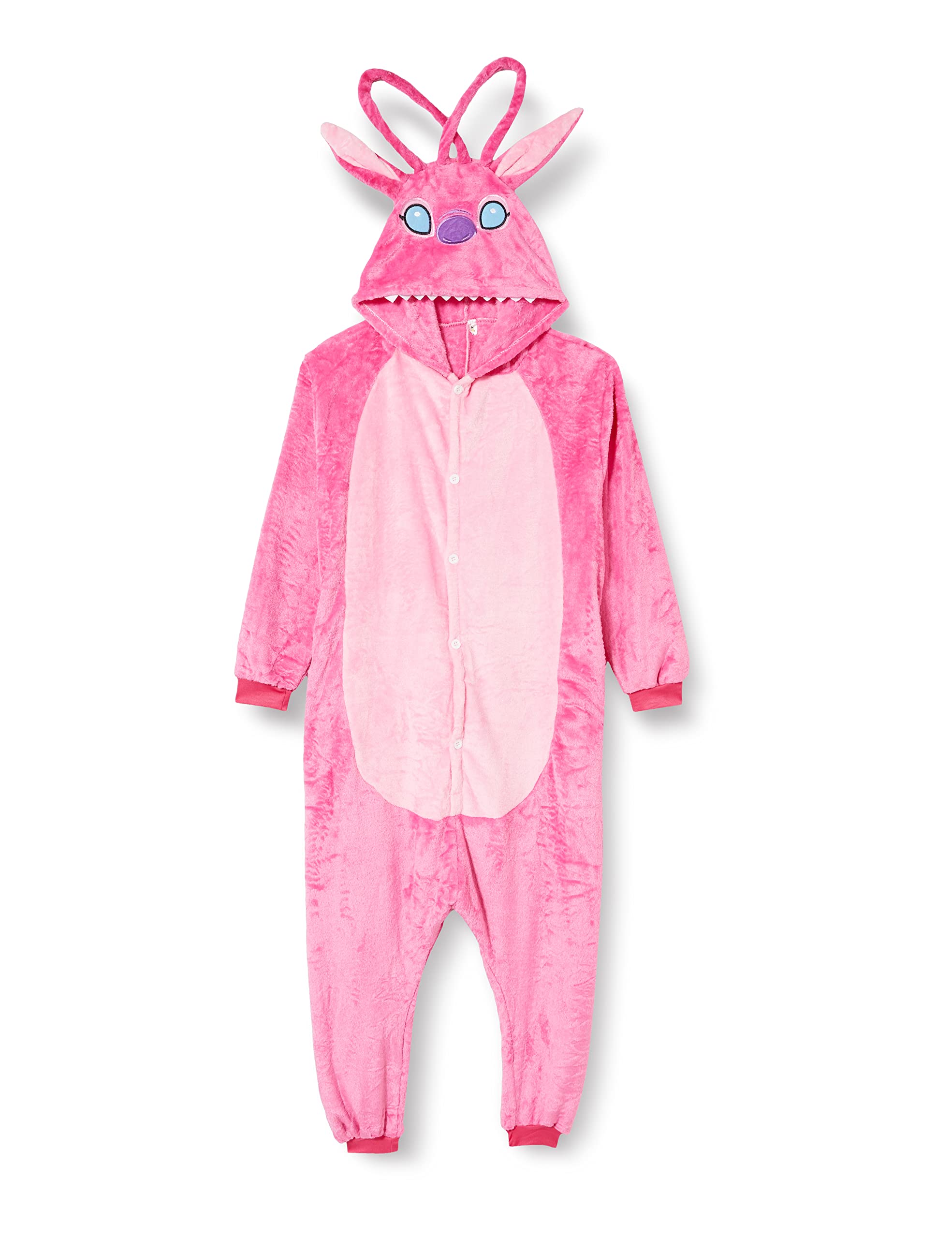 Everglamour 5055601171265 Onesie/Body Suit, Unisex-Adult, Cartoon, Pink, XL