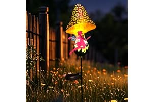 ZKLiLi Solar Lights Garden Decorations,Mushroom Fairy Light,Solar Warm LED Light for Pathway Lawn Patio Courtyard Gifts for Mom Grandma Women(Fairy Mushroom)