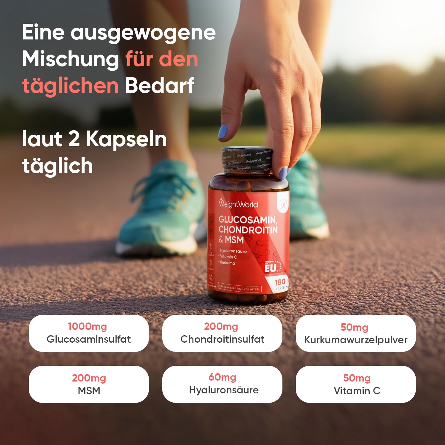 WeightWorld Glucosamin Chondroitin & MSM - 180 Stück - Täglich 1-2 Kapseln 2