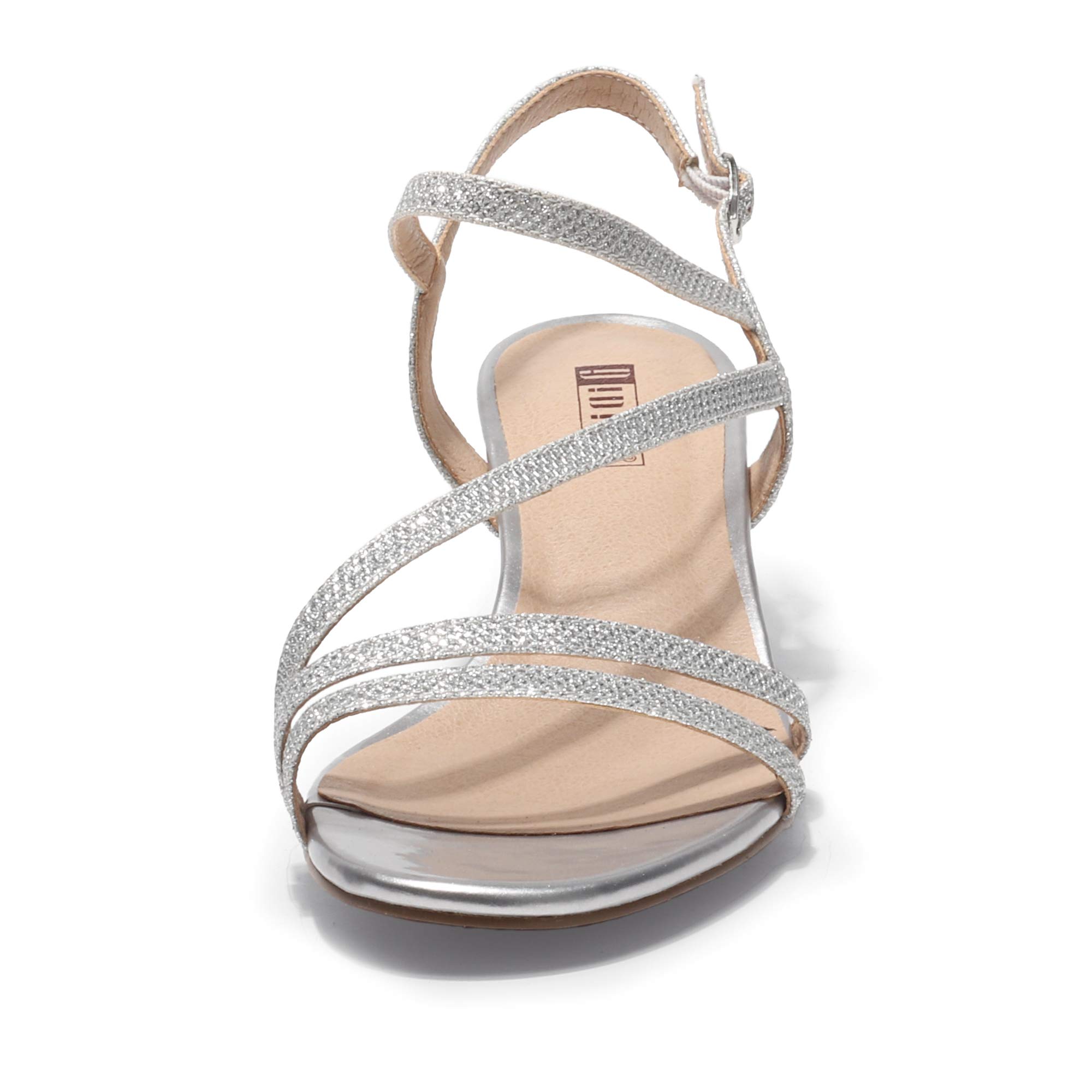 IDIFU Women's Dressy Strappy 2 Inch Low Kitten Heel Open Toe Sandals Dress Shoes for Woman Lady in Bridal Dance Evening… - Image 4