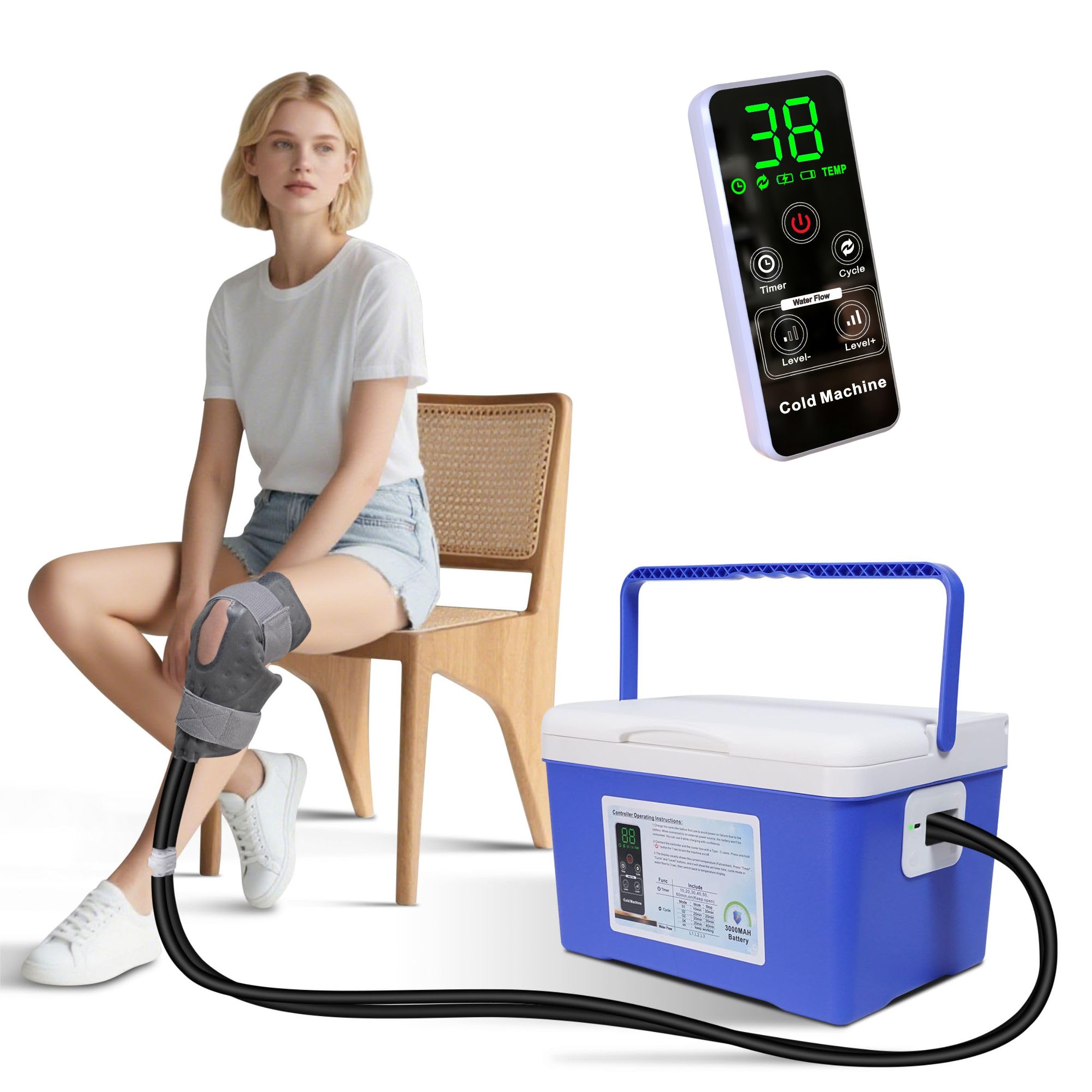 Photo 1 of Cold Therapy Machine, Built-in 3000mAh Battery, Cold Therapy for Knee Replacement, Ice Machine for Knee After Surgery, Cryotherapy Systems Suitable for Home use,