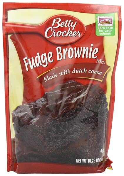 BETTY CROCKER BROWNIE MIX FUDGE, 10.2500-OUNCE BOXES (PACK...