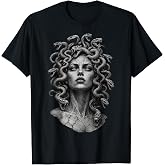 Medusa Greek Mythology Snake Hair Gorgon Art Ancient Legend T-Shirt