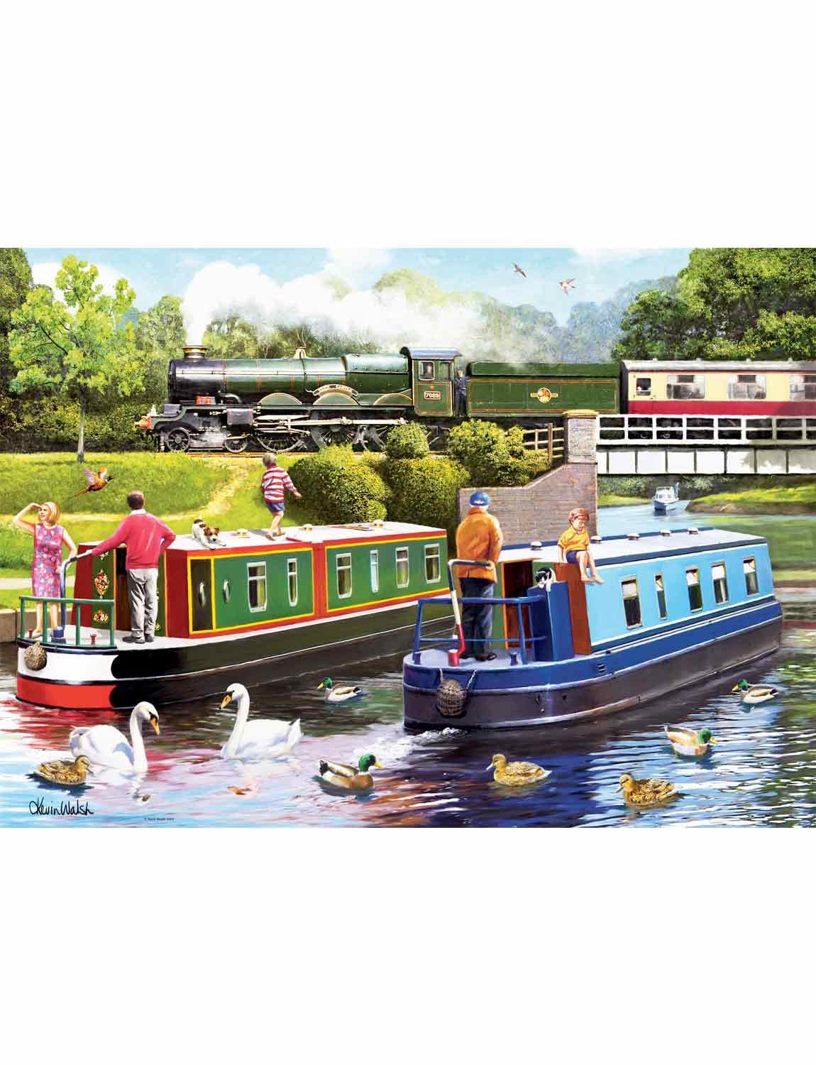 Ravensburger Leisure days No.10 Day on the Canal 1000 Piece Jigsaw Puzzles for Adults and Kids Age 12 Years Up
